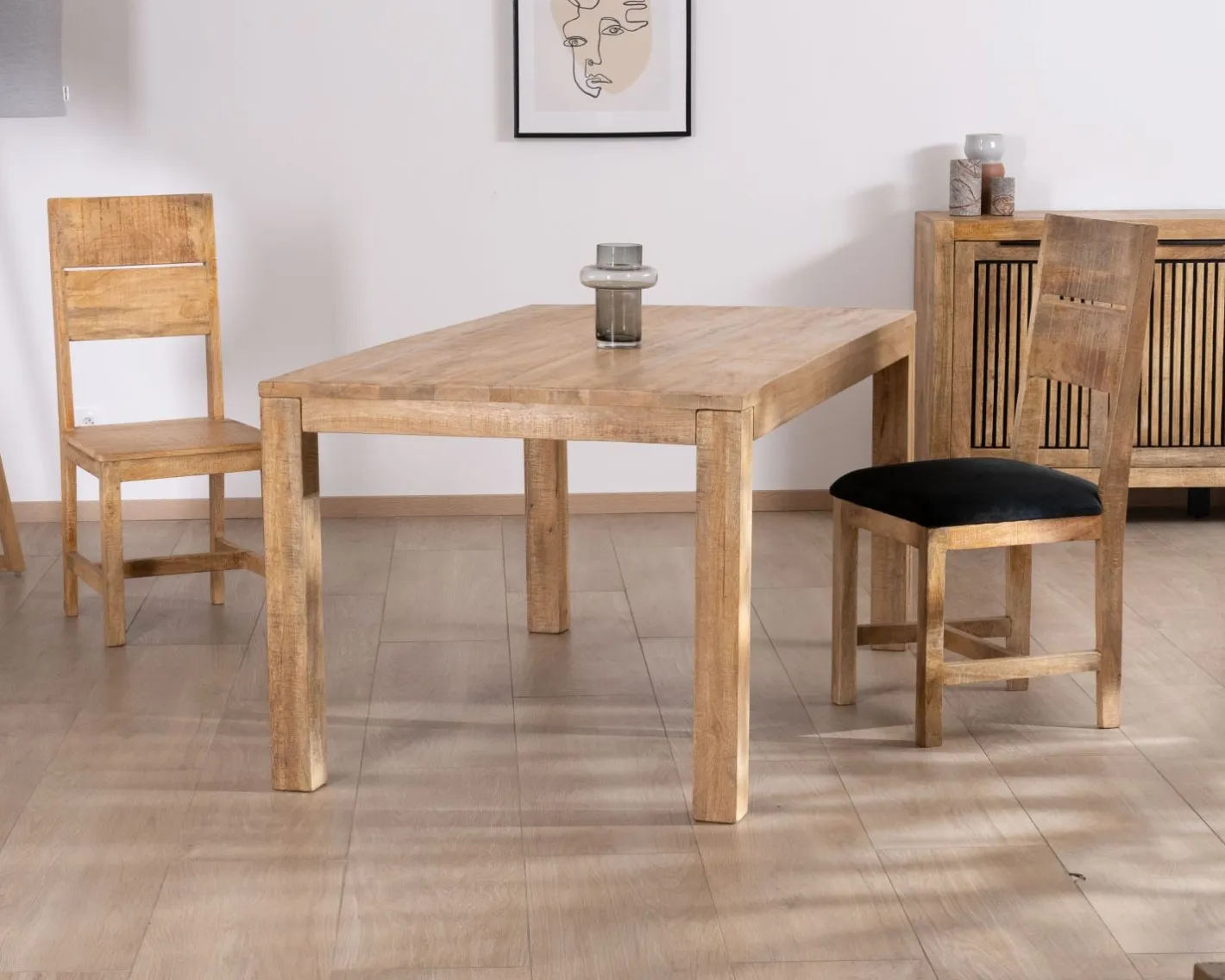Best Table de repas en manguier 160 x 90 cm "Manoha" Table À Manger Rectangulaire