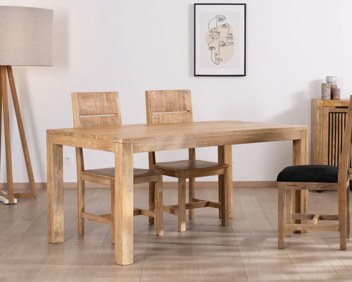 Best Table de repas en manguier 160 x 90 cm "Manoha" Table À Manger Rectangulaire