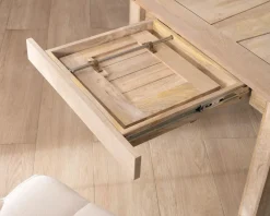 Hot Table de repas extensible 160 à 250 cm en manguier "Jappy" Table À Manger Rectangulaire