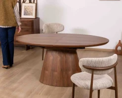 Online Table de repas extensible 160–200 cm teinte noyer 