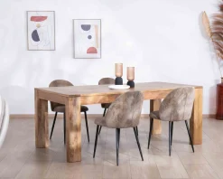 Best Table de repas extensible en manguier foncé 