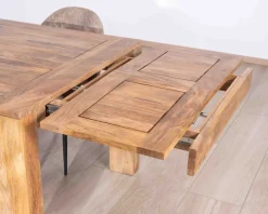 Best Table de repas extensible en manguier foncé 