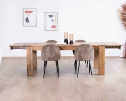 Best Table de repas extensible en manguier foncé 