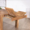Outlet Table de repas extensible en manguier teinte chêne clair "Jappéo" 160 à 250 cm Table À Manger Rectangulaire