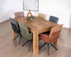 Outlet Table de repas extensible en manguier teinte chêne clair 