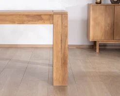 Outlet Table de repas extensible en manguier teinte chêne clair 