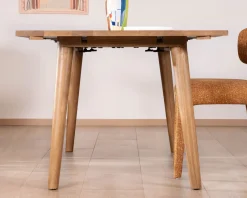 Online Table de repas extensible esprit rétro 180 cm en manguier massif naturel "Odely" Table À Manger Rectangulaire
