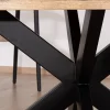 Clearance Table de repas industrielle carrée 150x150cm métal et bois "Caractère" Table À Manger Carrée