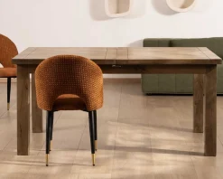 New Table de repas rectangulaire extensible en manguier 160-200cm "Baz" Table À Manger Rectangulaire