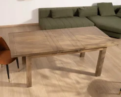 New Table de repas rectangulaire extensible en manguier 160-200cm 