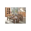 Clearance Table de repas rectangulaire en chêne massif 180cm "Lodge Casita" Table À Manger Rectangulaire