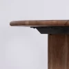 Outlet Table de repas ronde style japandi "Yona" 150 cm Table À Manger Ronde Ou Ovale