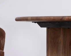 Outlet Table de repas ronde style japandi "Yona" 150 cm Table À Manger Ronde Ou Ovale