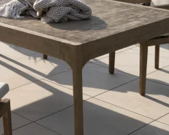 Outlet Table de repas spécial outdoor 240cm en teck finition sablée et grisée 