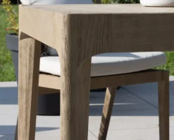 Outlet Table de repas spécial outdoor 240cm en teck finition sablée et grisée 