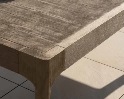 Outlet Table de repas spécial outdoor 240cm en teck finition sablée et grisée 