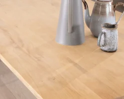 Clearance Table de repas style épuré japandi plateau bois pieds métal