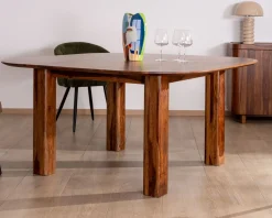 Outlet Table de salle à manger carrée en palissandre