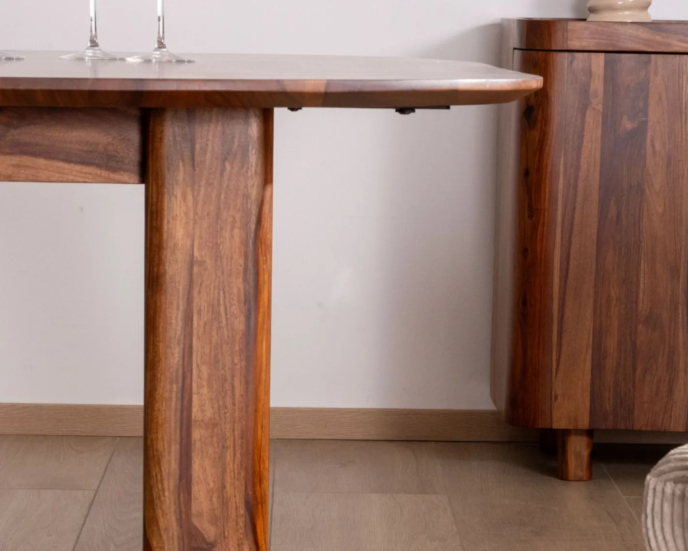 Outlet Table de salle à manger carrée en palissandre "Rosewood" 150 cm design rétro Table À Manger Carrée