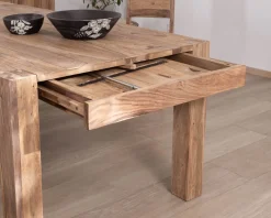 Outlet Table de salle à manger extensible en palissandre "Kalanohé" 160 cm Table À Manger Rectangulaire