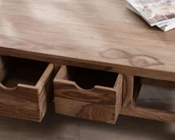 Clearance Table de salon 135 cm avec tiroirs recto-verso 