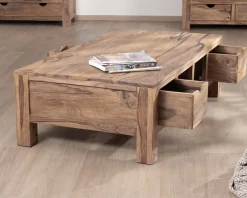 Clearance Table de salon 135 cm avec tiroirs recto-verso 