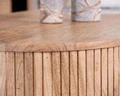 Clearance Table de salon ovale design newtro avec grand tiroir traversant 