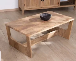 Clearance Table de salon épurée en manguier naturel