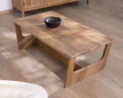 Clearance Table de salon épurée en manguier naturel