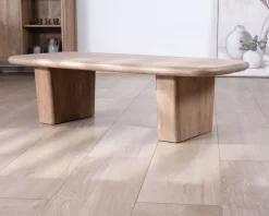 Outlet Table de salon rectangle en manguier design épuré 