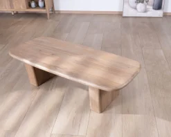 Outlet Table de salon rectangle en manguier design épuré 