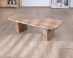 Outlet Table de salon rectangle en manguier design épuré 