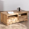 Discount Table de salon style classique en manguier "Sarah" Table Basse Rectangulaire