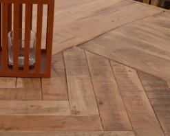 Clearance Table design carrée métal et bois massif 
