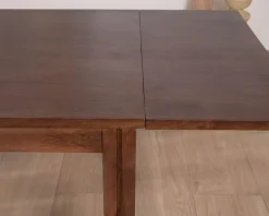 Discount Table extensible en manguier massif teinte noyer 