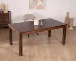 Discount Table extensible en manguier massif teinte noyer 