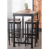 Best Table haute métal et bois 150x80cm "IPN" Table Haute Rectangulaire