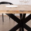 Outlet Table à manger carrée 140x140cm bois et métal industriel "Caractère" Table À Manger Carrée