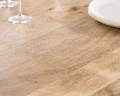 Outlet Table à manger carrée 140x140cm bois et métal industriel