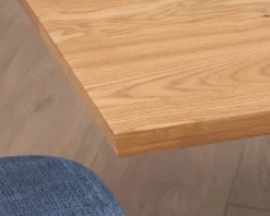 Clearance Table à manger en frêne massif et pied étoile métal noir
