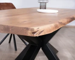 Sale Table à manger haut de gamme plateau bois épais pieds métal "3D" 240cm Table À Manger Rectangulaire