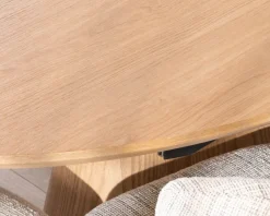 Best Table à manger ovale extensible 160-200 cm aspect chêne 