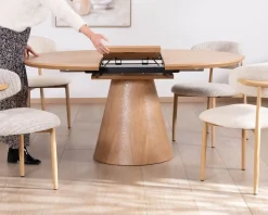Discount Table à manger ronde 120 cm extensible 160 cm