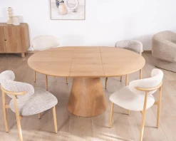 Discount Table à manger ronde 120 cm extensible 160 cm
