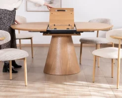 Discount Table à manger ronde 120 cm extensible 160 cm