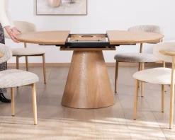 Discount Table à manger ronde 120 cm extensible 160 cm