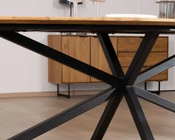 Hot Table à manger XXL 280 cm en teck recyclé et pieds mikado