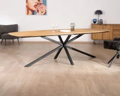 Hot Table à manger XXL 280 cm en teck recyclé et pieds mikado