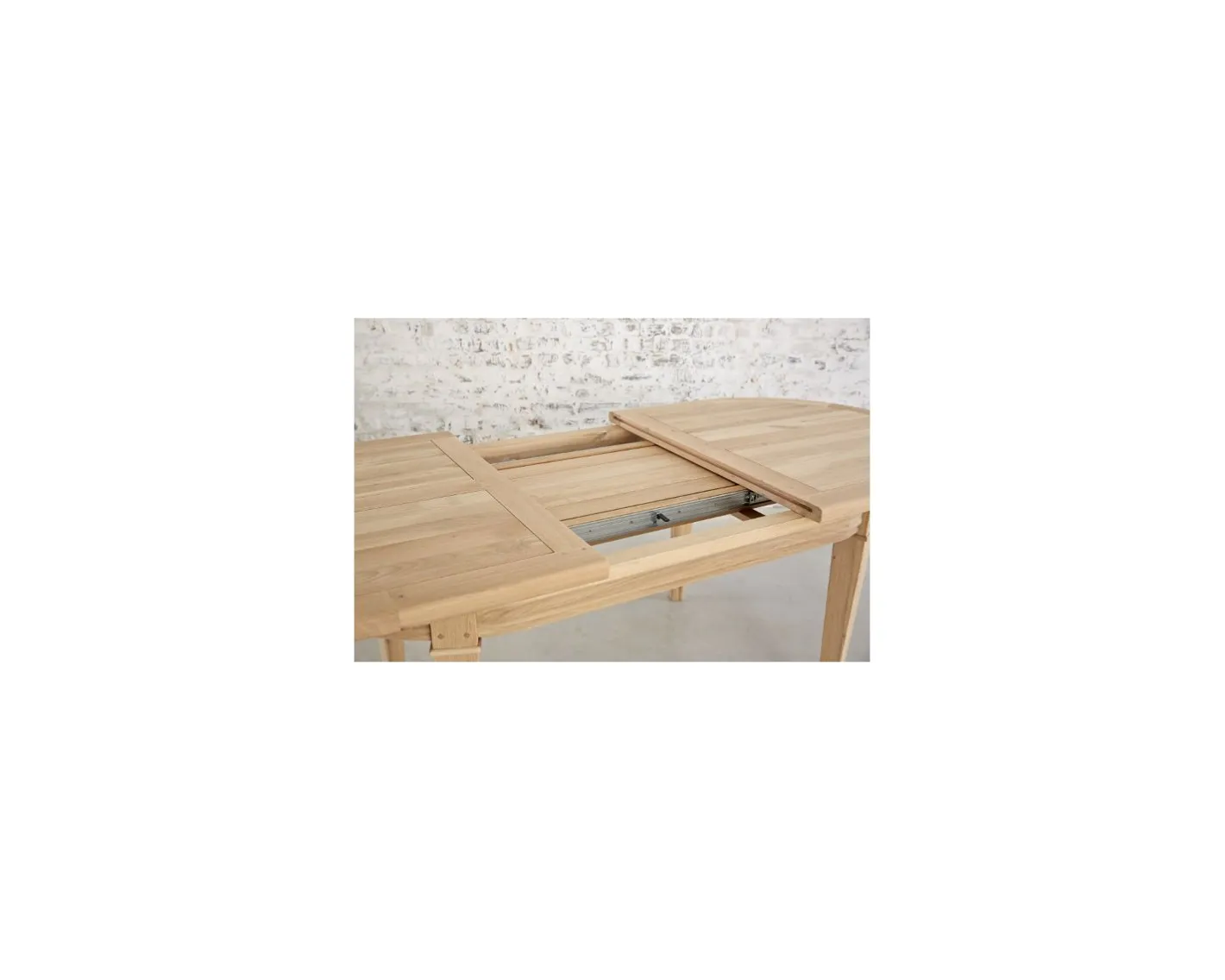 Best Table ovale en chêne massif avec allonges "Artisan" Table À Manger Ronde Ou Ovale