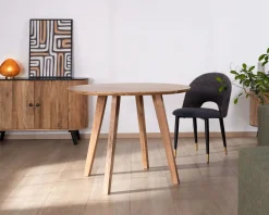 Online Table ronde en acacia style rétro 